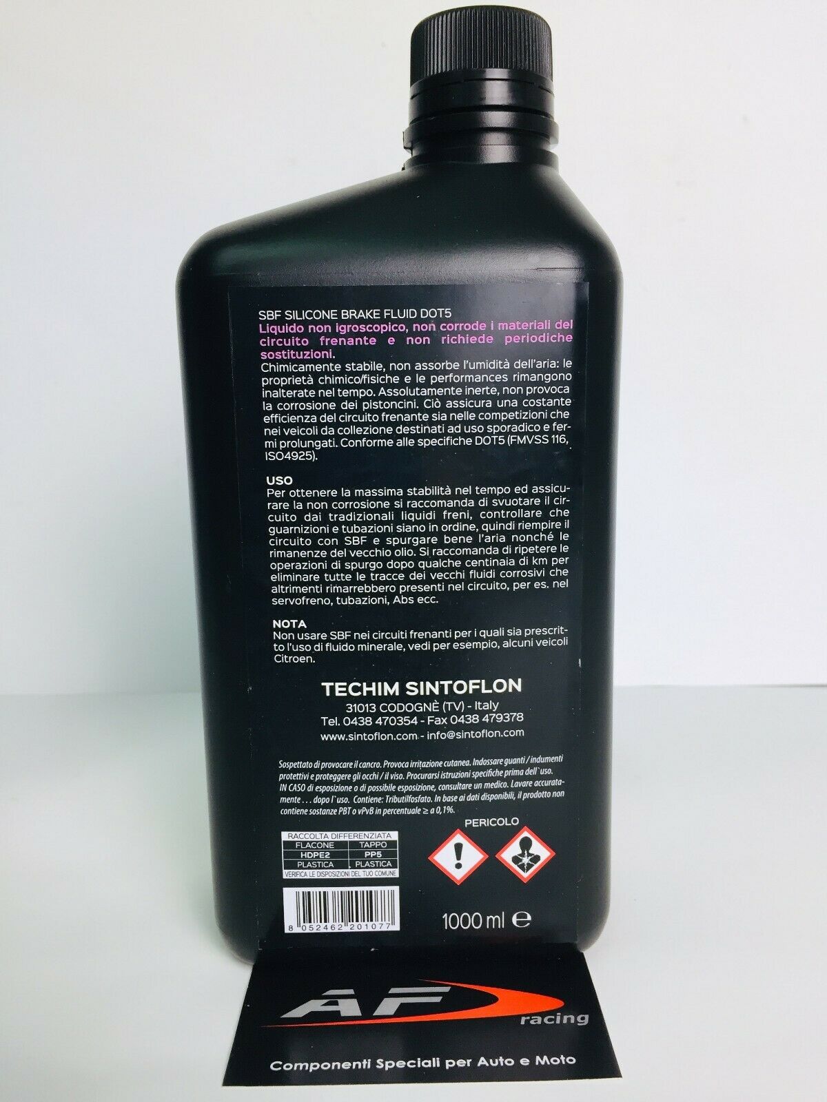 LIQUIDO OLIO FRENI SILICONICO SINTOFLON DOT 5 NON IGROSCOPICO SBF1 1 LITRO