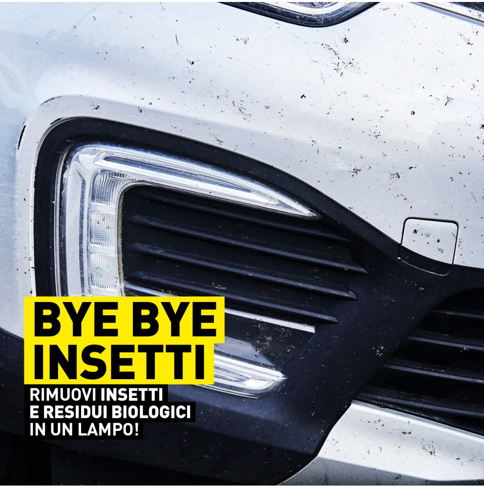 RIMUOVI INSETTI RESIDUI VOLATILI AUTO MOTO CUPOLINO CASCO MAFRA PROFESSIONALE KILLER