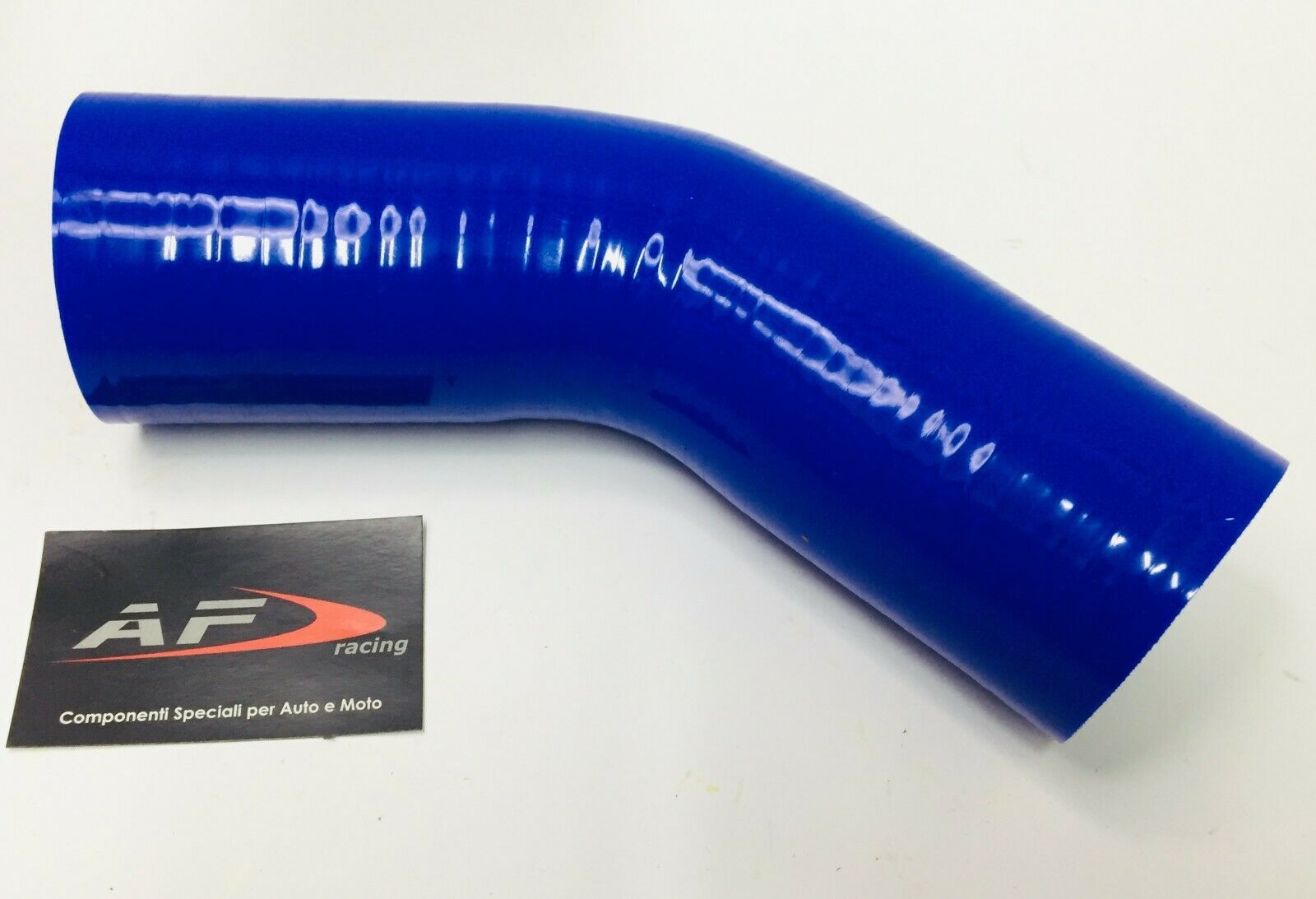CURVA MANICOTTO SILICONE 45° 55 mm 4 STRATI BLU CONDOTTO SILICONICO INTERCOOLER
