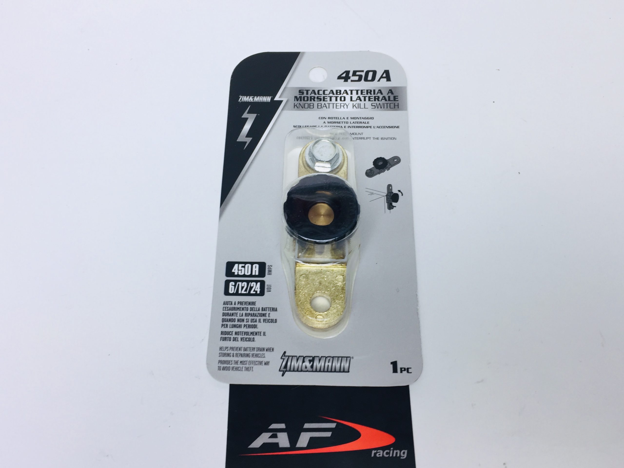 STACCA BATTERIA 450 A AUTO ALTA QUALITA' IN OTTONE POSITIVO A MORSETTO LATERALE