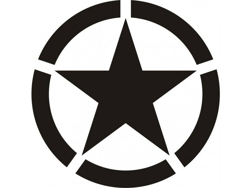 ADESIVO STELLA MILITARE BIKER MOTO AUTO TUNING RACING JEEP SUZUKI VITARA PATROL