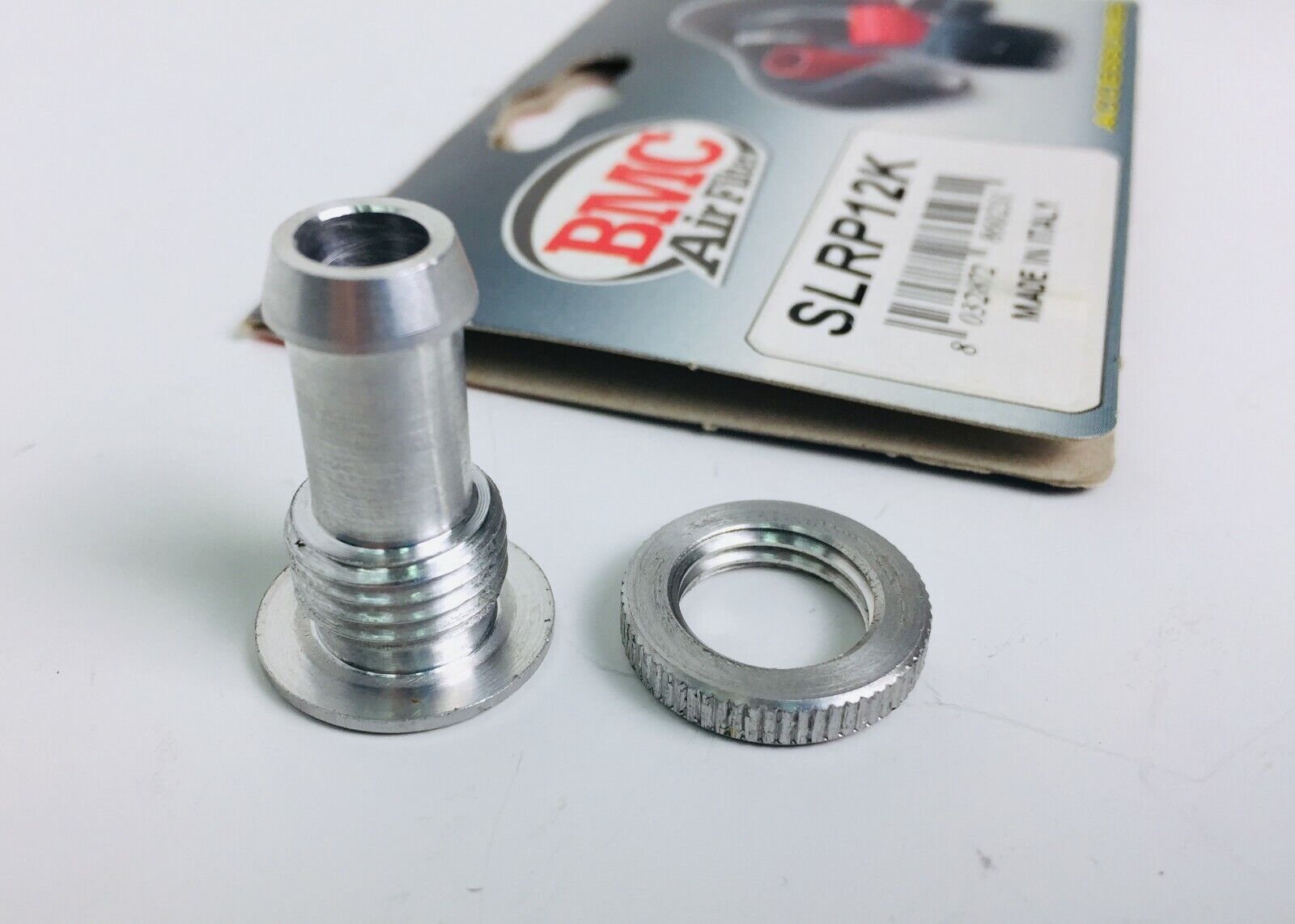 RACCORDO TUBO ADATTATORE SFIATO MOTORE AUTO MOTO 10mm BMC IN ALLUMINIO