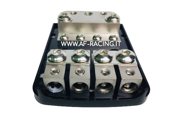 PORTAFUSIBILE AUTO IMPIANTO STEREO 3 INGRESSI 25mm 4 USCITE 25mm IPNOSIS camper