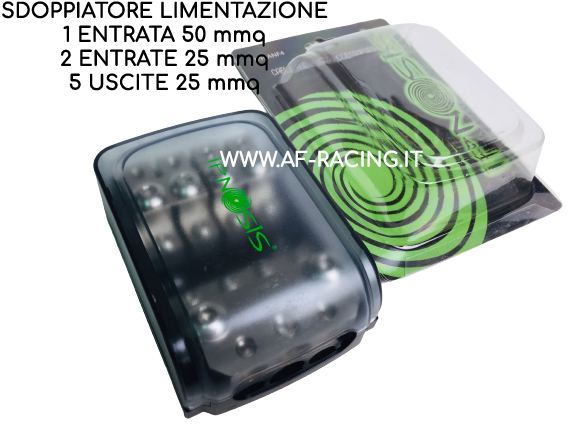 PORTAFUSIBILE AUTO IMPIANTO STEREO 3 INGRESSI 25mm 4 USCITE 25mm IPNOSIS camper