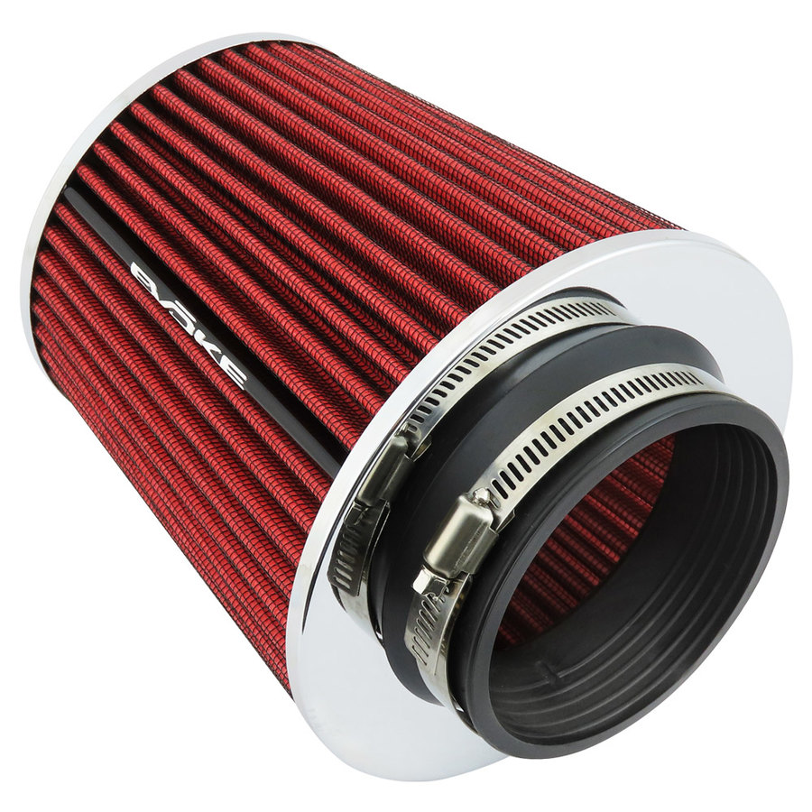 FILTRO ARIA A CONO ROSSO ASPIRAZIONE DIRETTA EVOKE ADATTATORI 90/83/76/65/60mm FUNGO