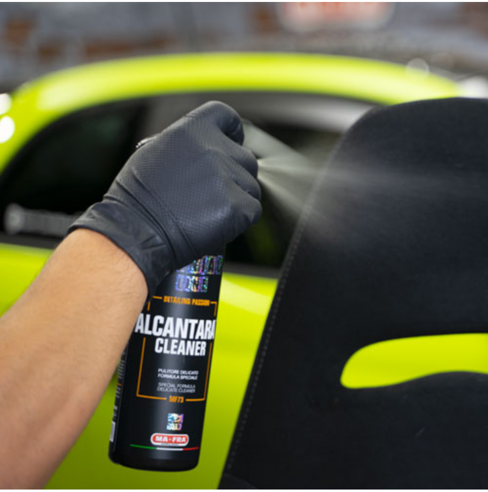PULITORE DELICATO TESSUTI INTERNI SPECIFICO PER ALCANTARA AUTO MAFRA MANIAC