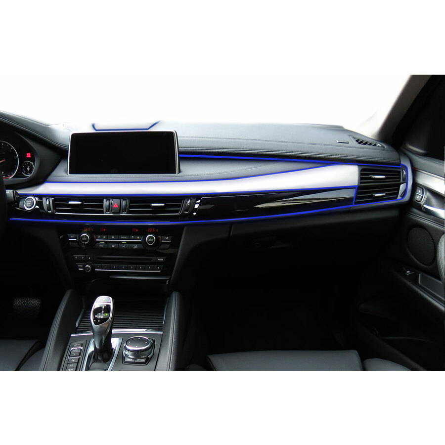 PROFILO ADESIVO BLU PER PARAURTI AUTO O CARENE MOTO INTERNI STRISCIA BLU ADESIVA 3D