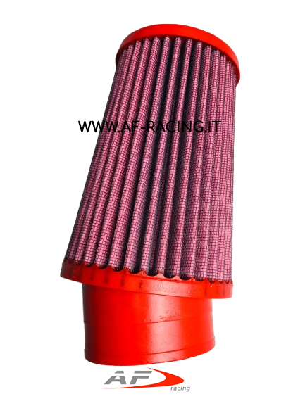 FILTRO ARIA SPORTIVO LAVABILE BMC ASPIRAZIONE DIRETTA CONICO IMBOCCO INCLINATO 12° FBTW60-150P CON PREFILTRO