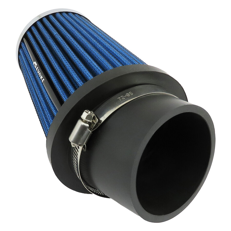 FILTRO ARIA A CONO RBLU ASPIRAZIONE DIRETTA EVOKE IMBOCCO 76 mm IMBOCCO INVLINATO 20°