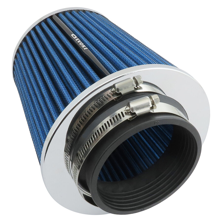 FILTRO ARIA A CONO BLU ASPIRAZIONE DIRETTA EVOKE ADATTATORI 90/83/76/65/60mm FUNGO
