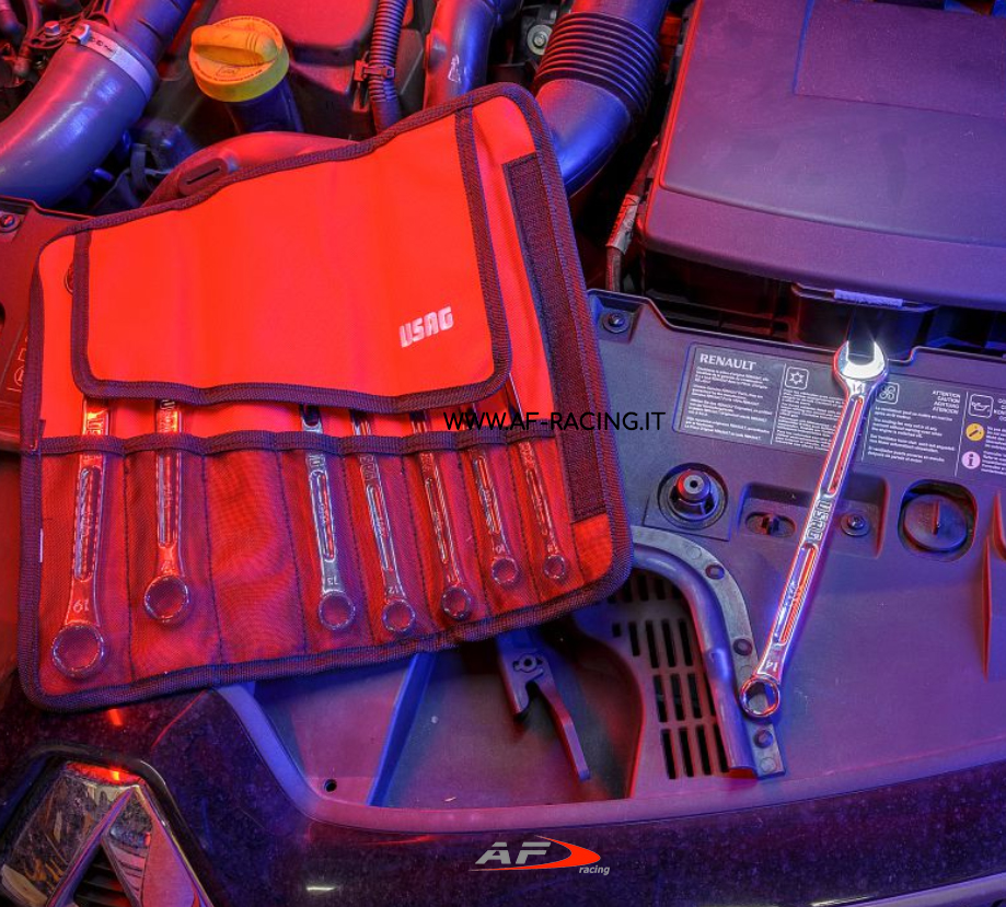 SERIE DI 8 CHIAVI COMBINATE USAG CON PROFILI SPECIALI X - GRIP PER SVITARE BULLONI CONSUMATI ROVINATI SET CON CHIAVI 8-10-11-12-13-14-17-19