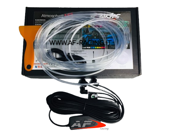 KIT LED INTERNI AMBIENT SIMONI RACING SET FIBRA LED RGB A INCASTRO CON BLUETHOOTH ACCENSIONE CON TELECOMANDO CON 4 PUNTI