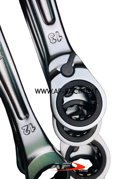 SET 8 CHIAVI COMBINATE USAG CON CRICCHETTO REVERSIBILE DI ALTISSIMA QUALITA CON CHIAVI 8-10-11-12-13-14-17-19