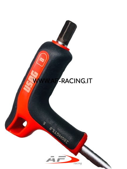 SERIE 6 CHIAVI MASCHIO USAG PROFILO ESAGONALE E A TESTA SFERICA IMPUGNATURA BIMATERIALE 2,5-3-4-5-6-8