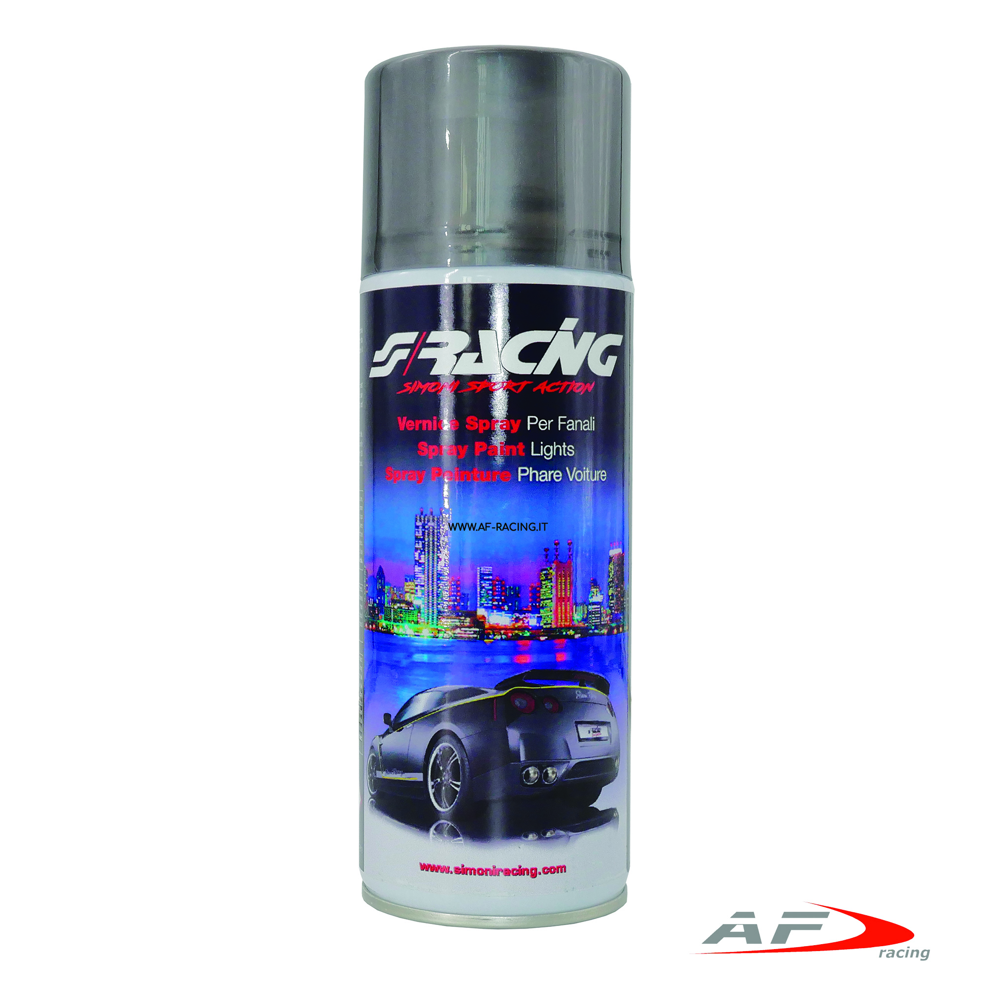 BOMBOLETTA OSCURAMENTO FARI FANALI SIMONI RACING FUME VERNICE OSCURANTE FARI STOP 400 ml