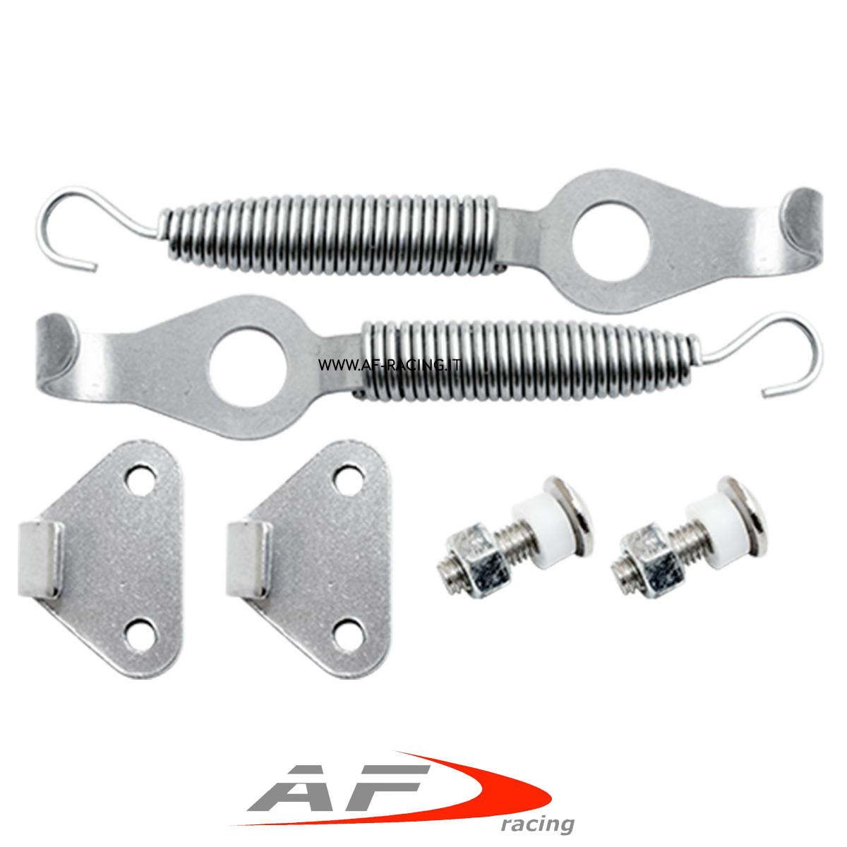 SGANCI RAPIDI COFANO PER AUTO DA CORSA RALLY PISTA SIMONI RACING A MOLLA COLORE SILVER