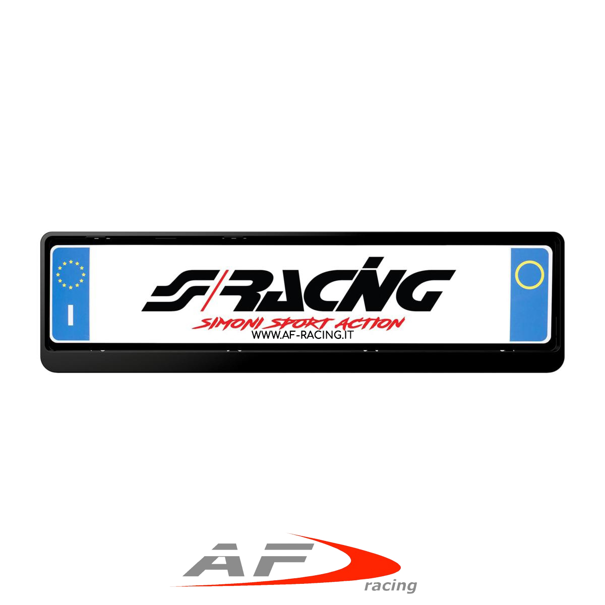 PORTA TARGA POSTERIORE NERO SIMONI RACING PORTATARGA PARAURTI AUTO TARGA ITALIANA