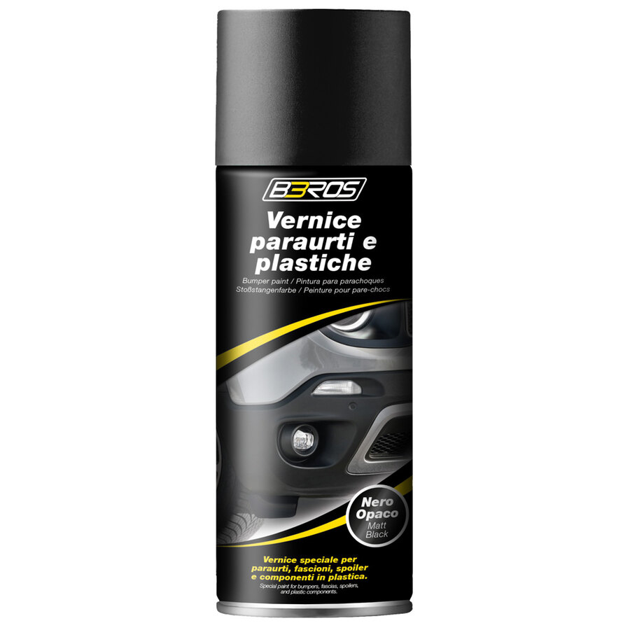 BOMBOLETTA VERNICE SPRAY PLASTICA E GOMMA PROFESSIONALE B BROS NERO OPACO MULTIUSO