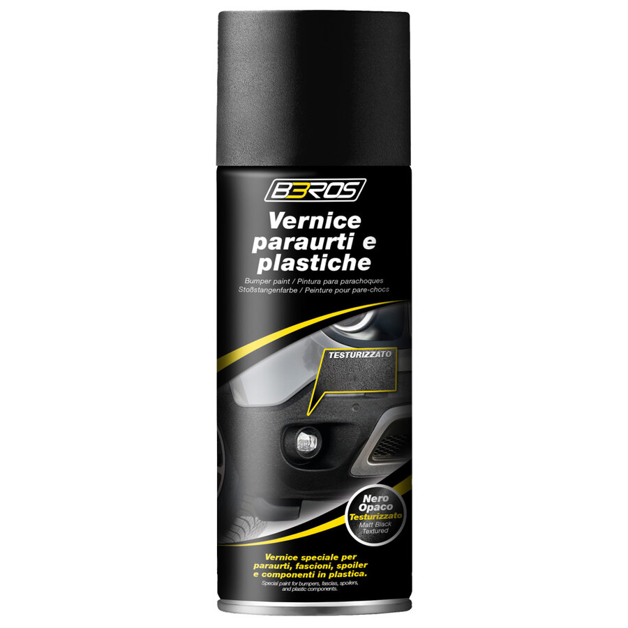 BOMBOLETTA VERNICE SPRAY GOFFRATA PLASTICA E GOMMA NERO OPACO TESTURIZZATA TEXTURIZZATA