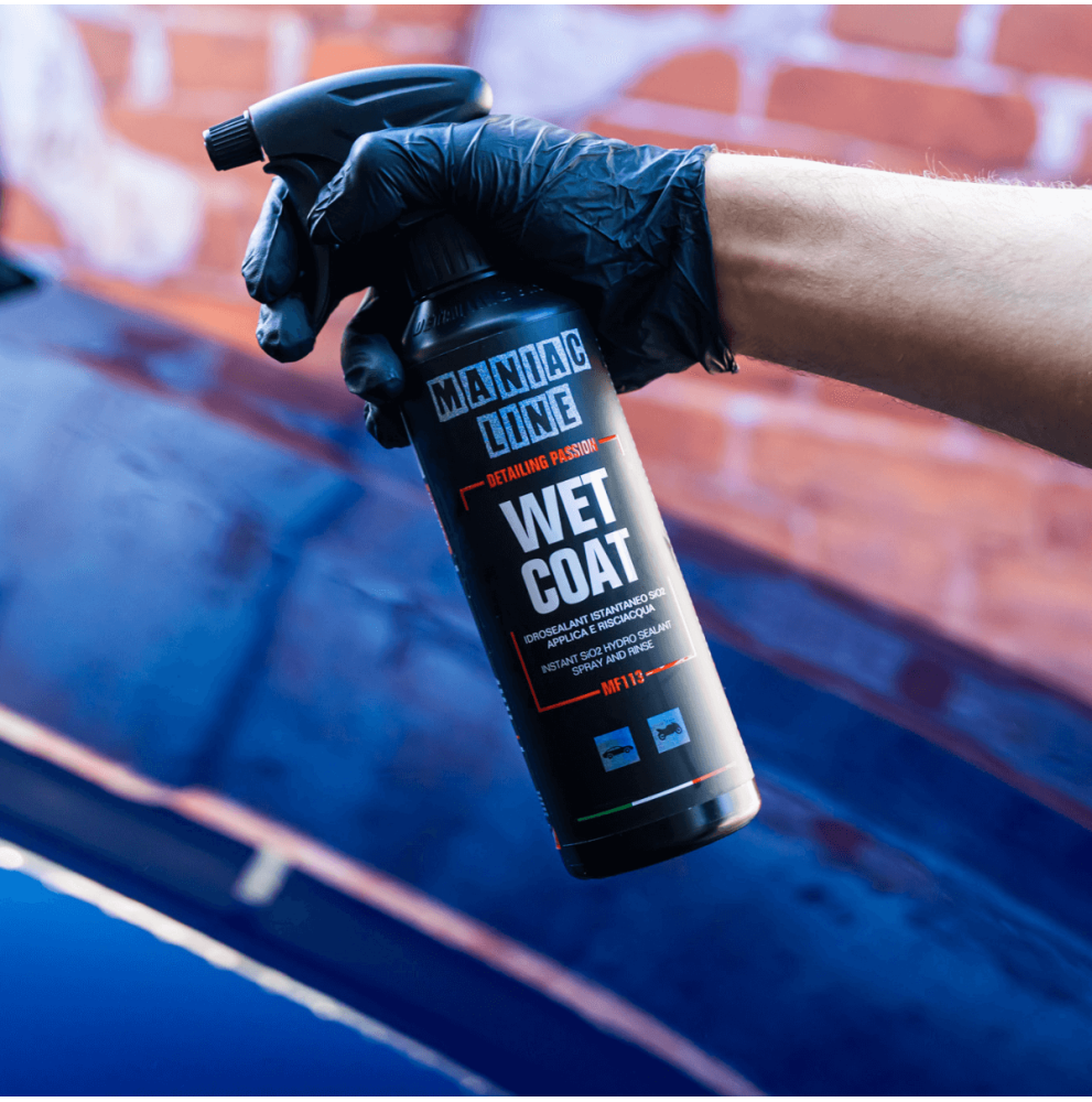 PROTEZIONE VERNICE AUTO MAFRA MANIAC WET COAT TRATTAMENTO ANTI ACQUA IDROFOBICO FINO A 3 MESI DI DURATA