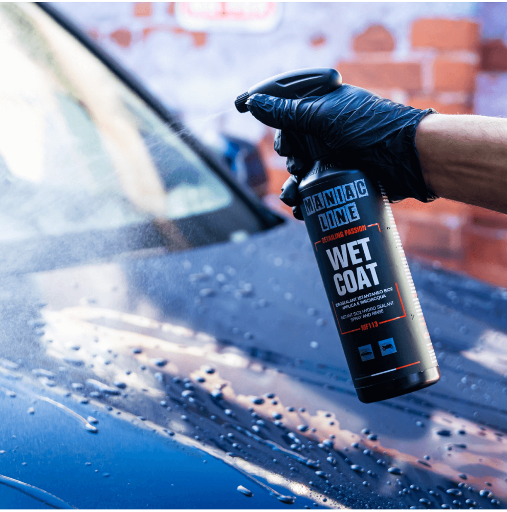 PROTEZIONE VERNICE AUTO MAFRA MANIAC WET COAT TRATTAMENTO ANTI ACQUA IDROFOBICO FINO A 3 MESI DI DURATA